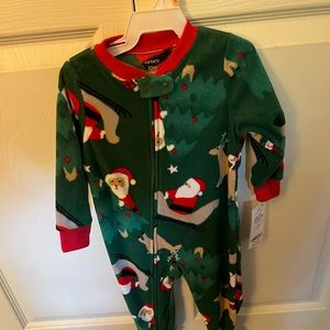 New carters, 12 months, Christmas/holiday feet pajamas